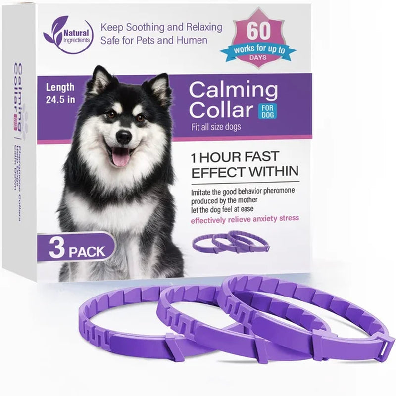 3PCS Calming Collar for Cat and Dog Pheromone Collar Efficient Relieve Reduce Anxiety Stress Calm Relaxing Comfortable Breakaway