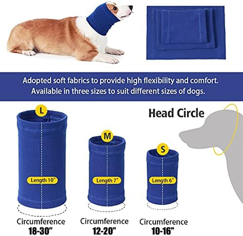 Quiet Ears for Dogs, Cat Dog Hoodies for Noise Block & Ear Protection and Recovery, Dogs No Flap Ear Wraps for Anxiety Relief Noise Reducing Bathing Calming, Grooming